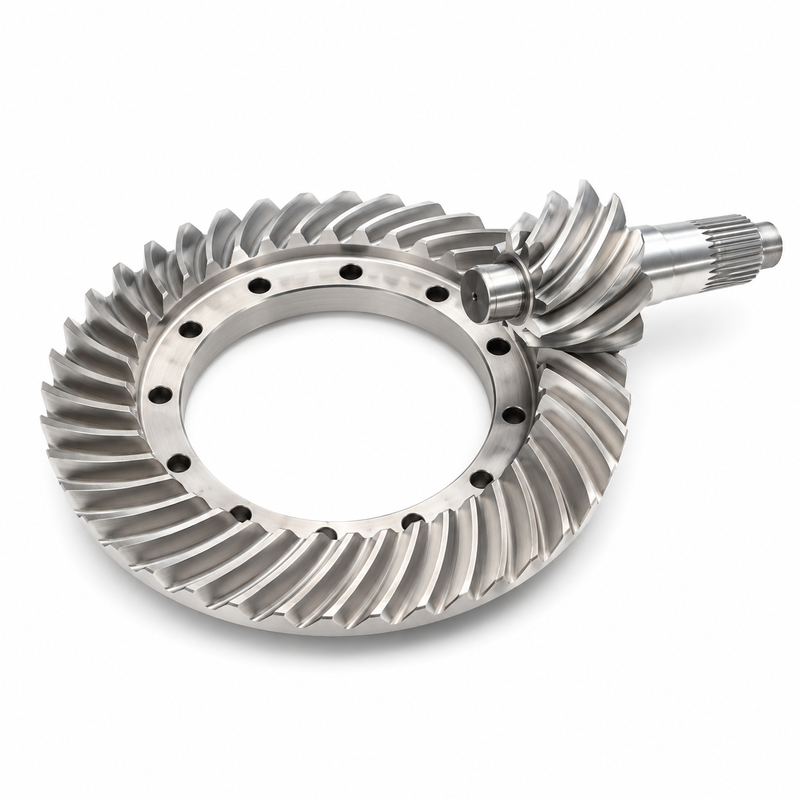 Endüstriyel uygulamalar için yüksek tork yükü işleme ve azaltılmış gürültü ile sağlam Spiral Bevel Gear Montajı
